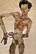 Egon Schiele Standing Male Nude oil painting on canvas